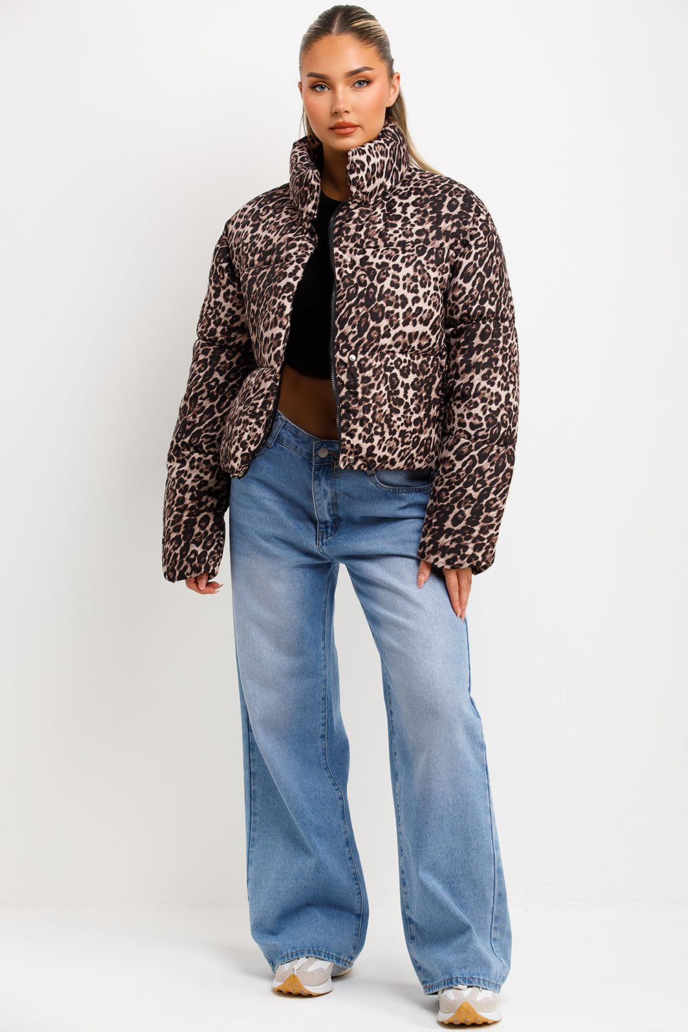 Animal Print Padded Puffer Jacket