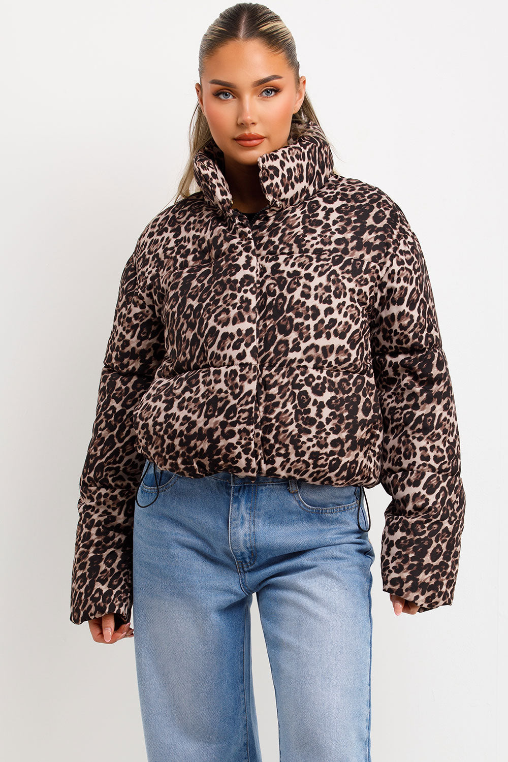 Animal Print Padded Puffer Jacket