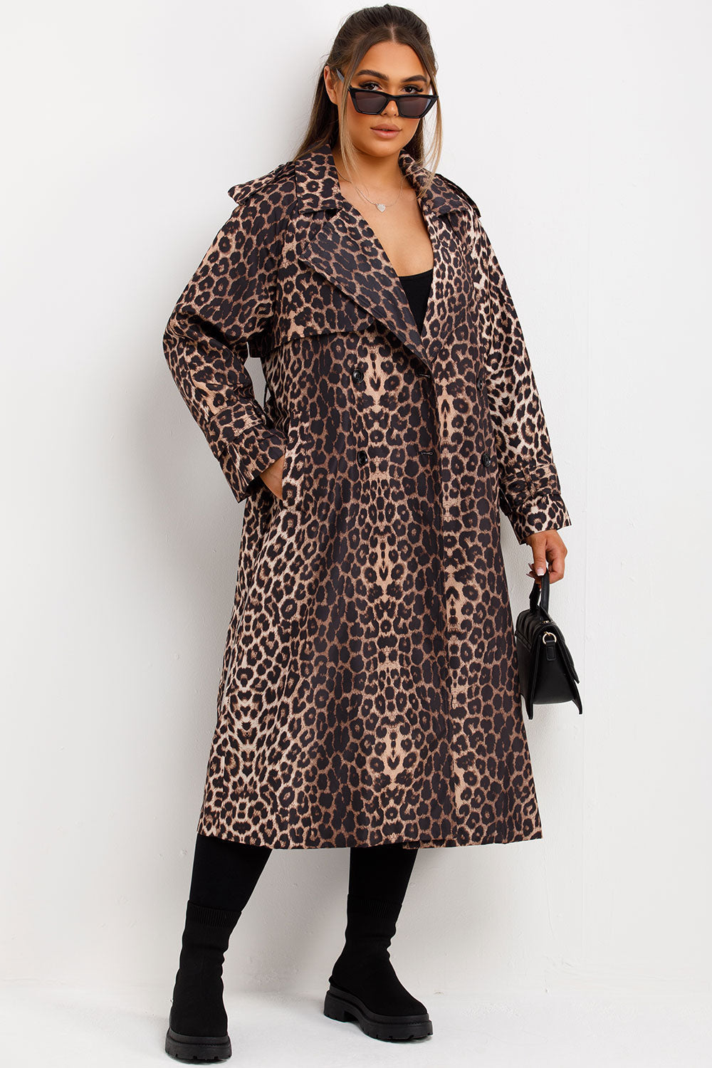 Leopard Print Coat Longline