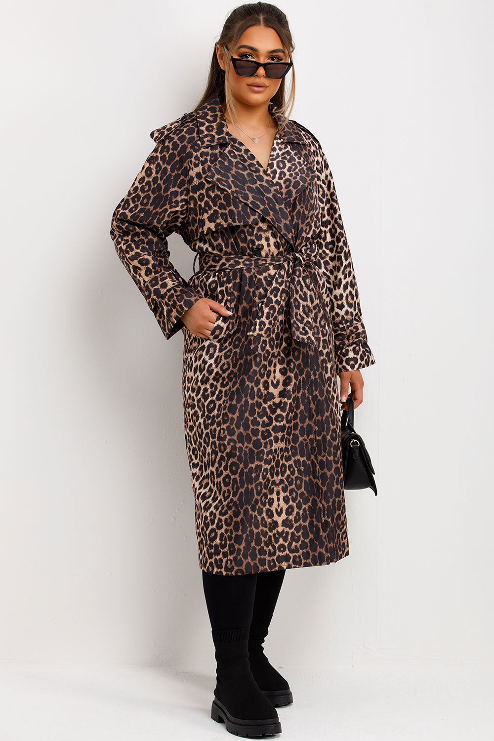 Leopard Print Coat Longline