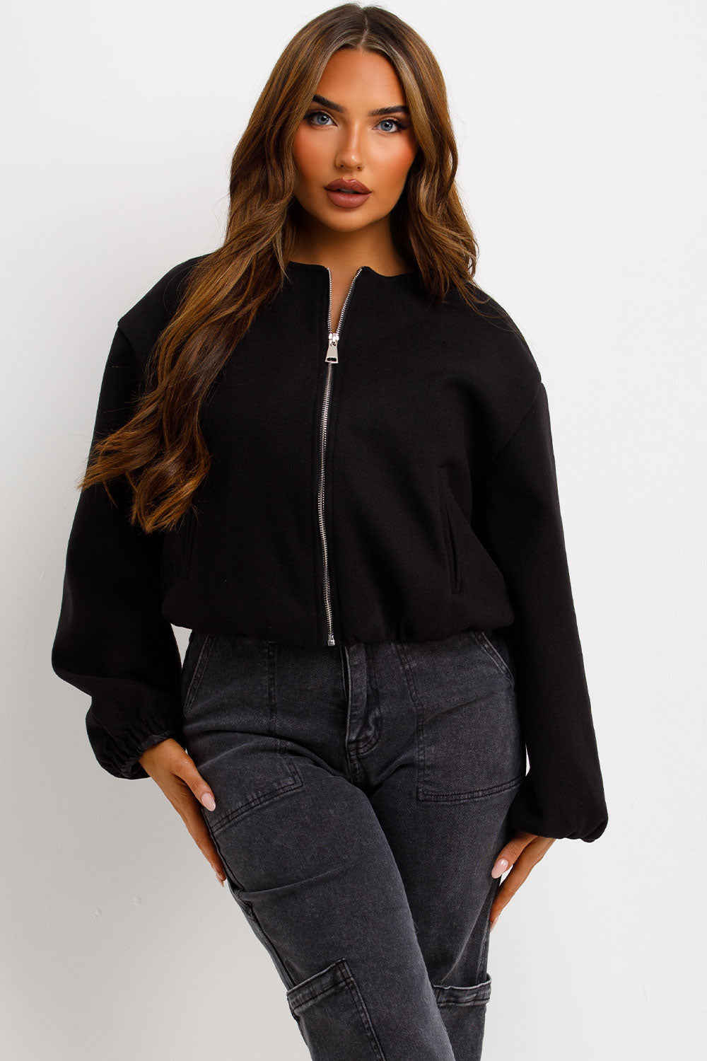 Soft Bomber Jacket Black