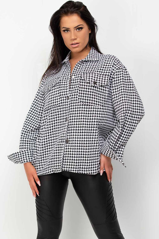 Dogtooth Shacket Black & White