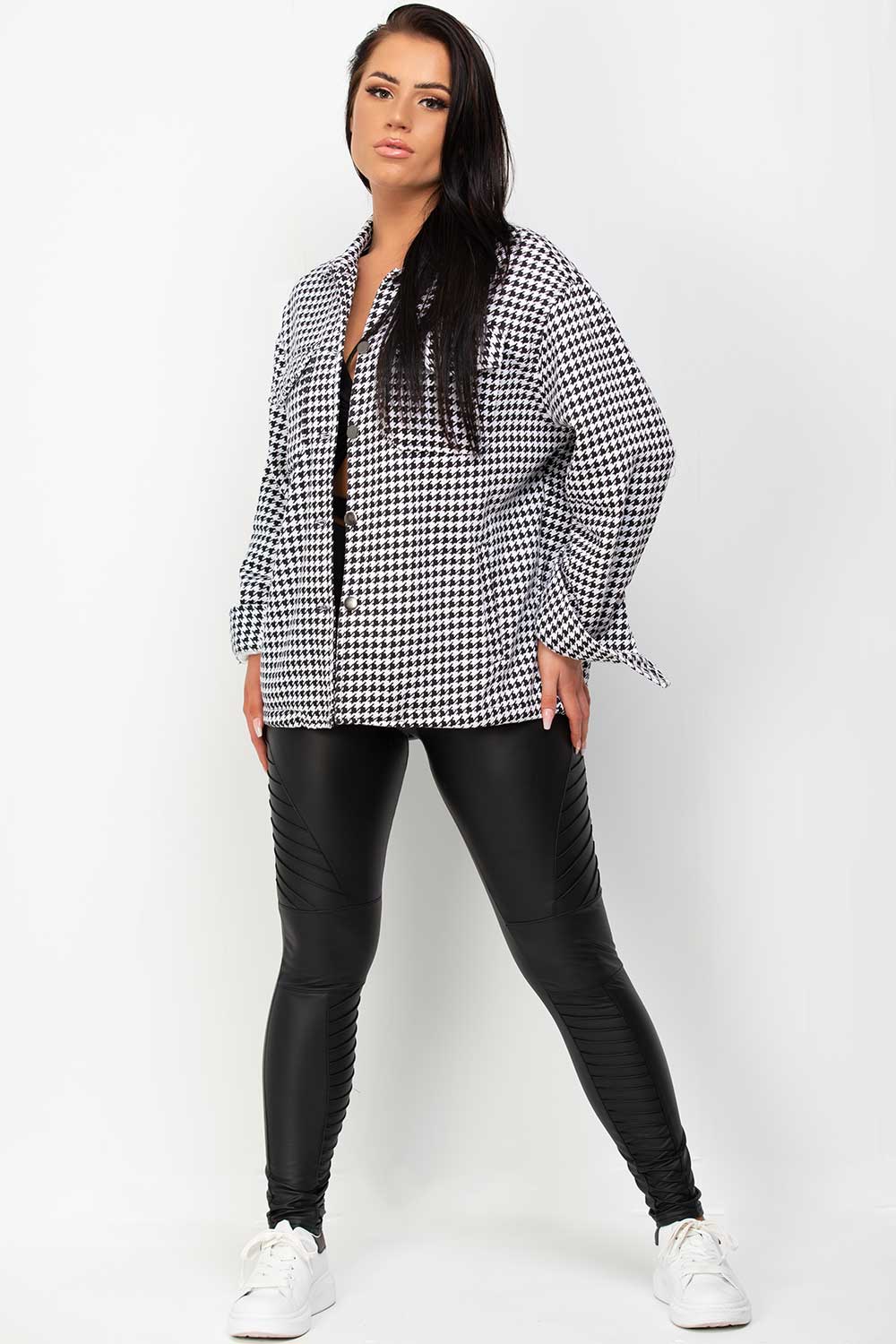 Dogtooth Shacket Black & White