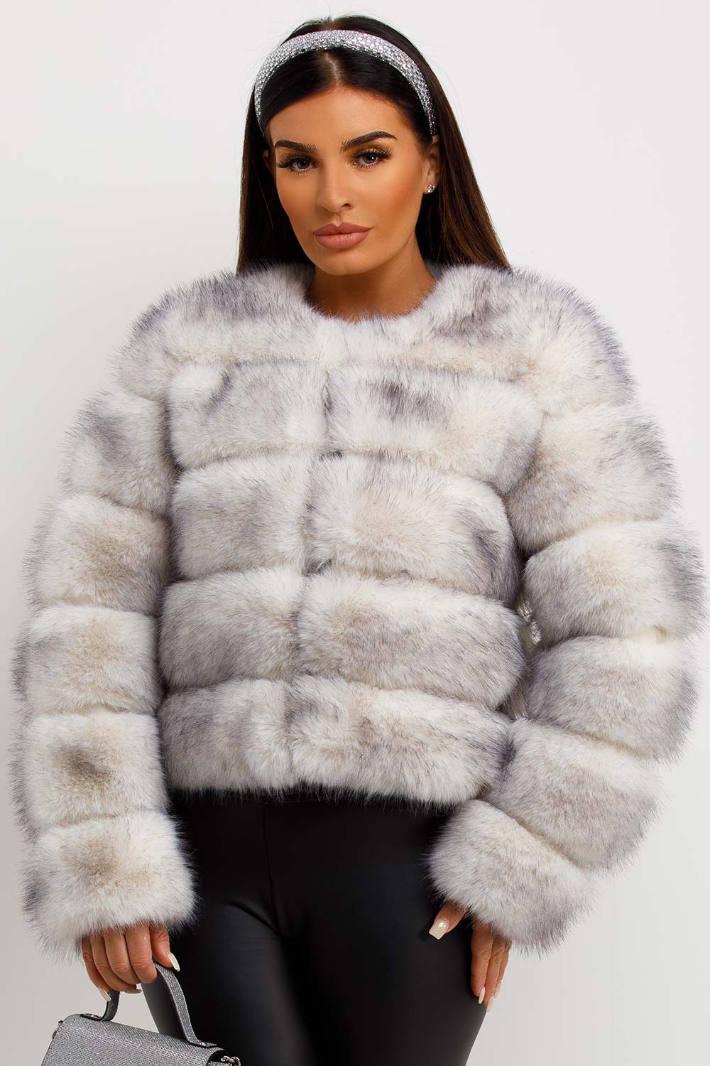 Faux Fur Bubble Coat Snow White