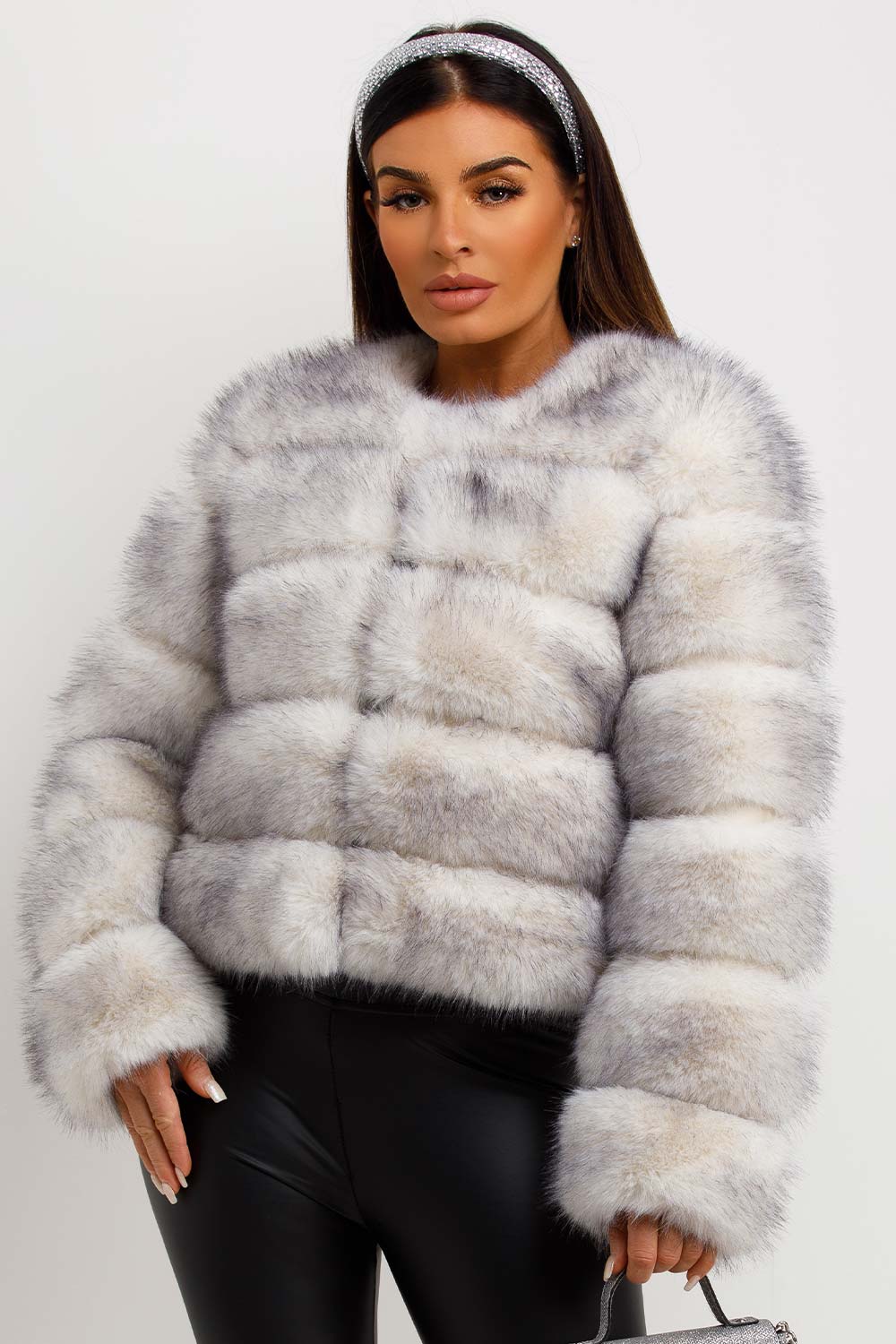 Faux Fur Bubble Coat Snow White