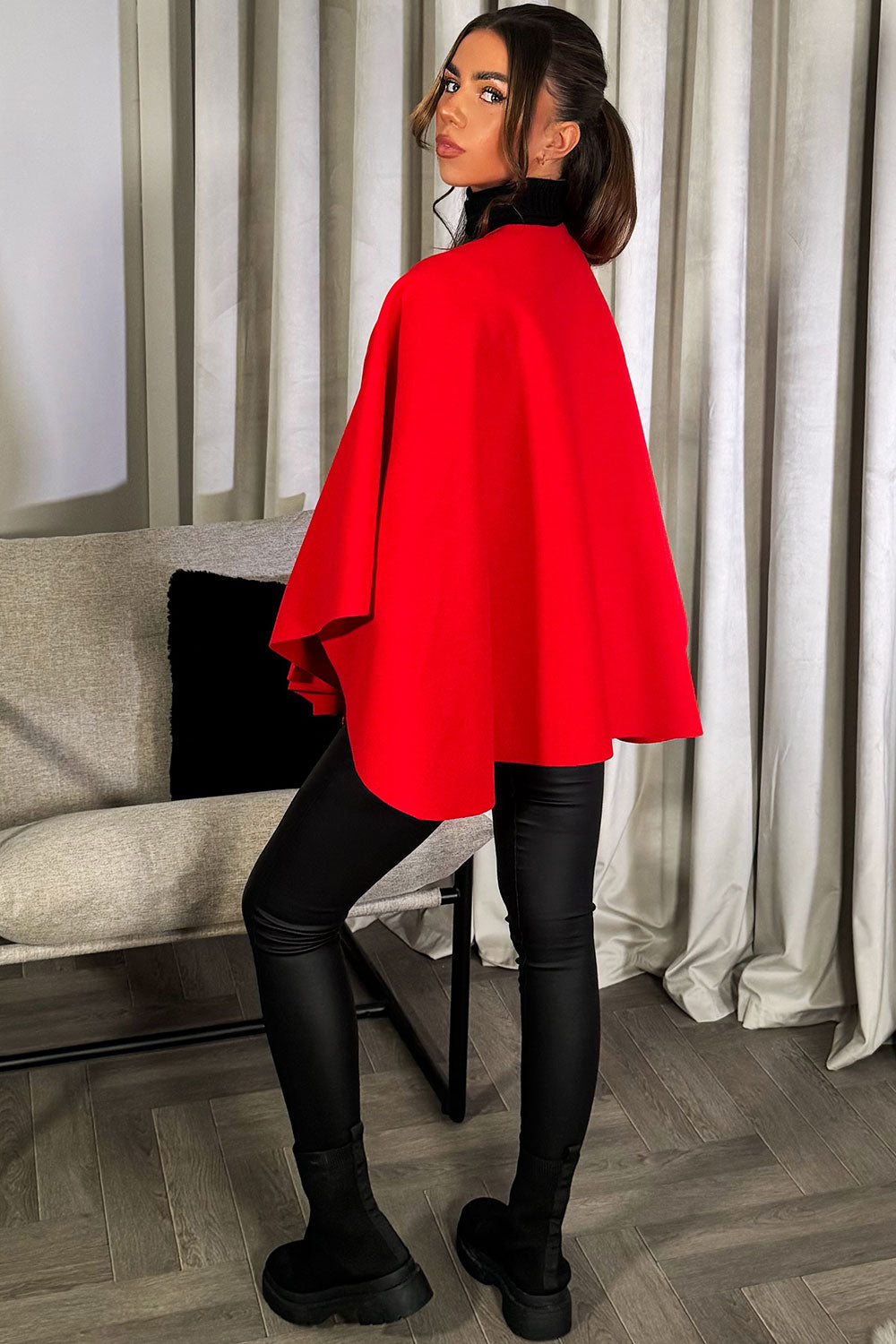 Wrap Over Bow Cape Red