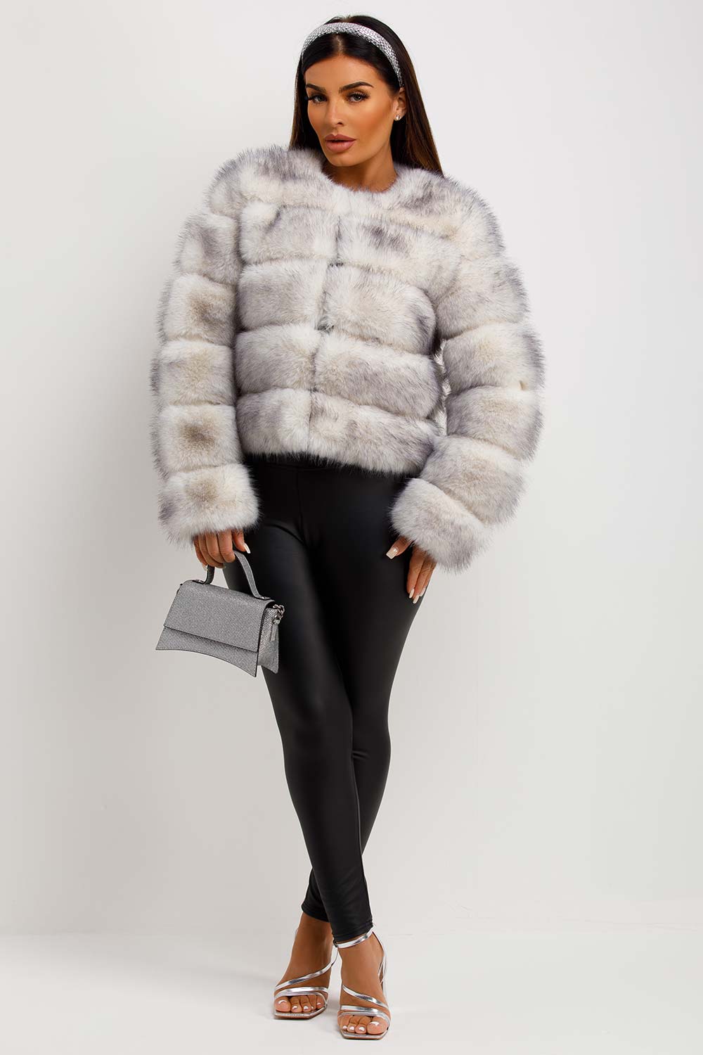 Faux Fur Bubble Coat Snow White