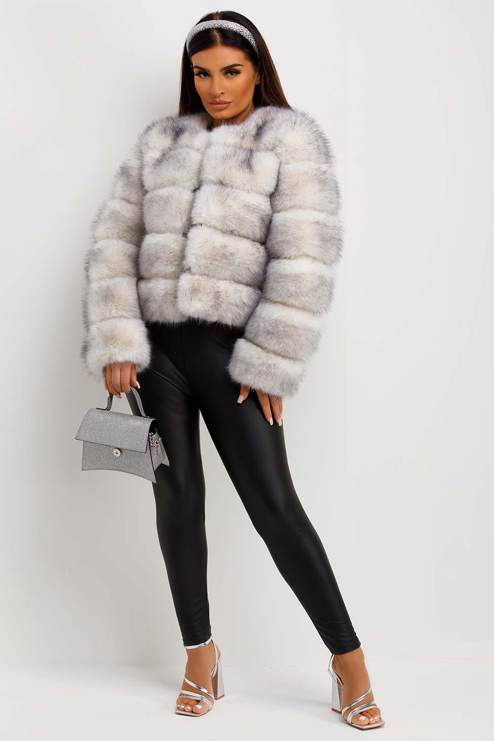 Faux Fur Bubble Coat Snow White