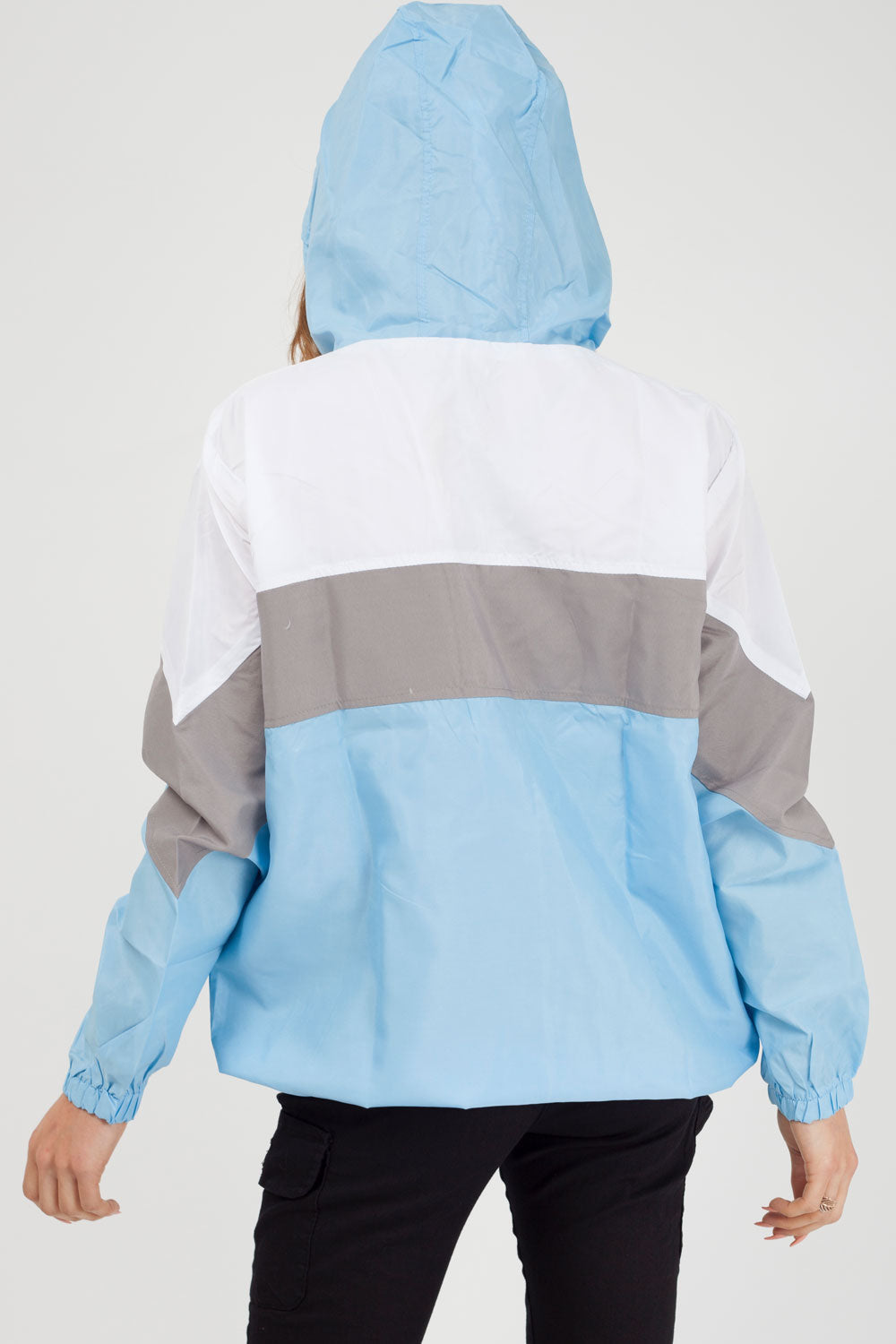 Hooded Windbreaker Sports Jacket Sky Blue