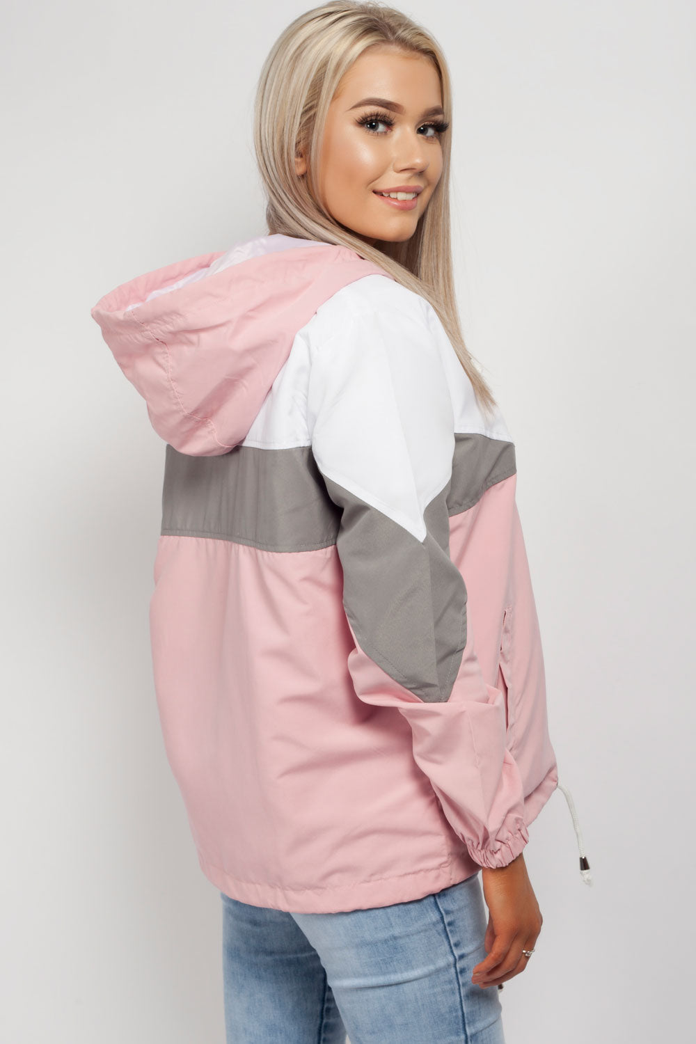 Pink Festival Hooded Sports Jacket