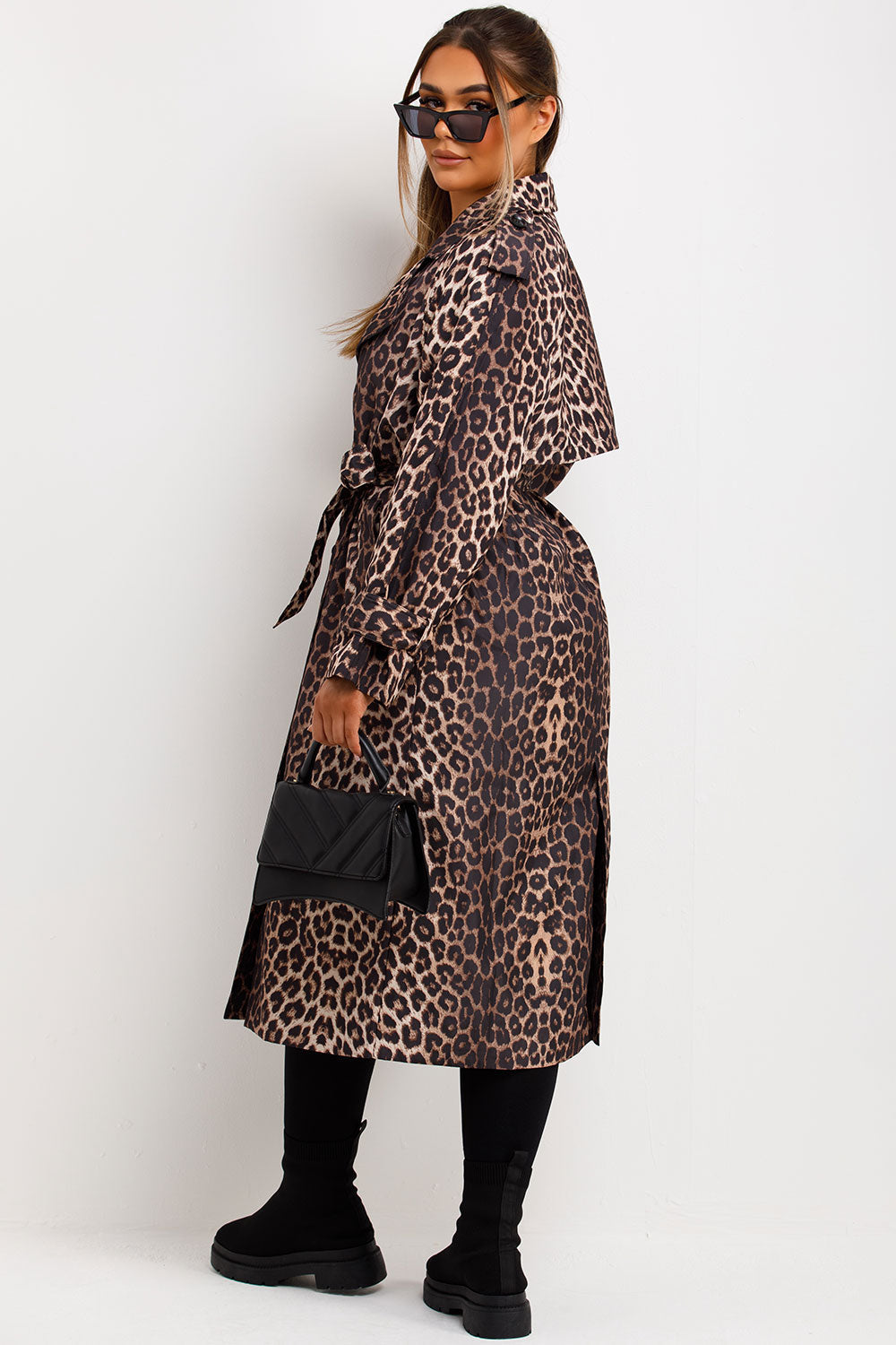 Leopard Print Coat Longline