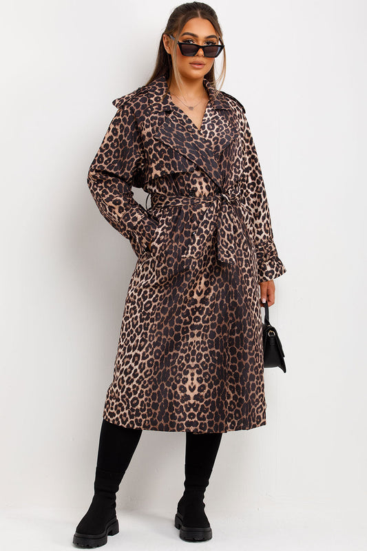 Leopard Print Coat Longline