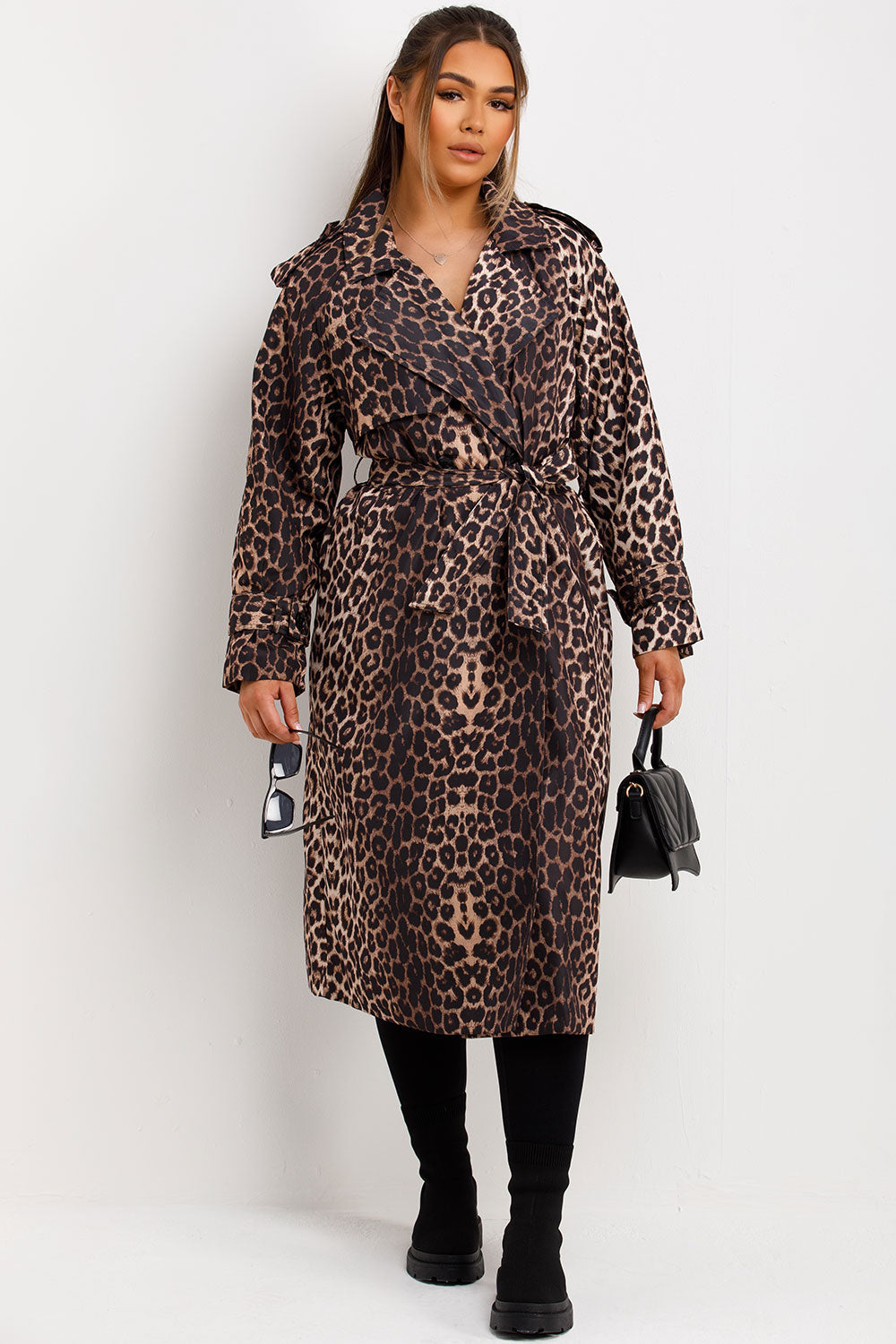 Leopard Print Coat Longline