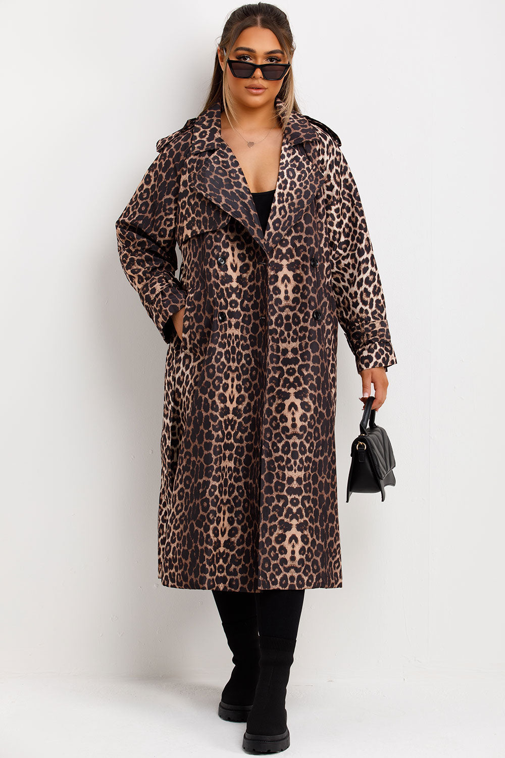 Leopard Print Coat Longline