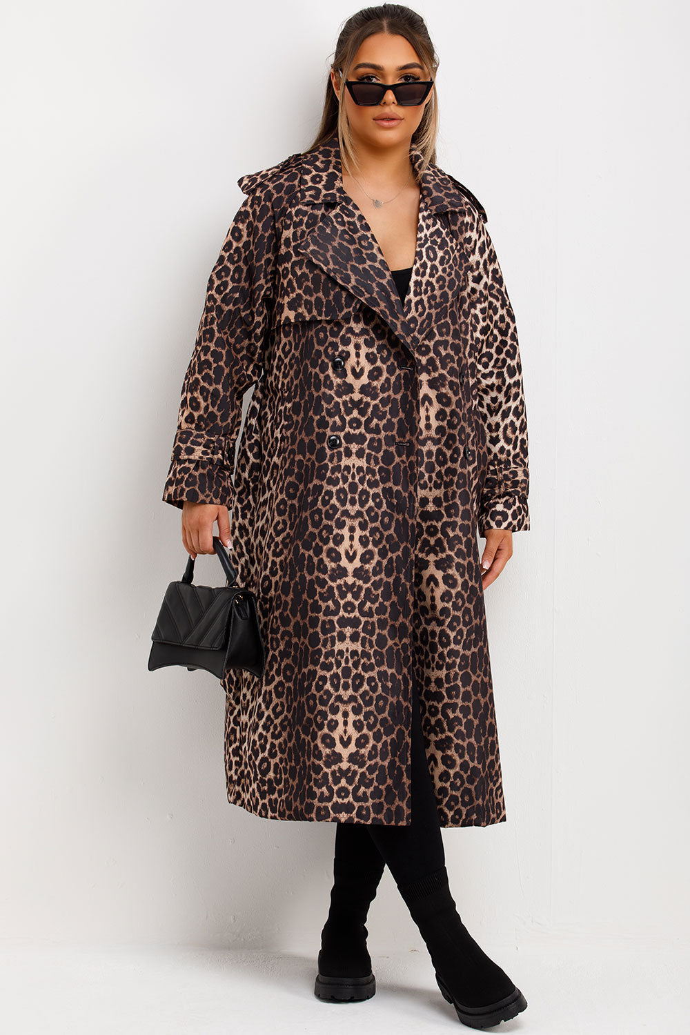 Leopard Print Coat Longline