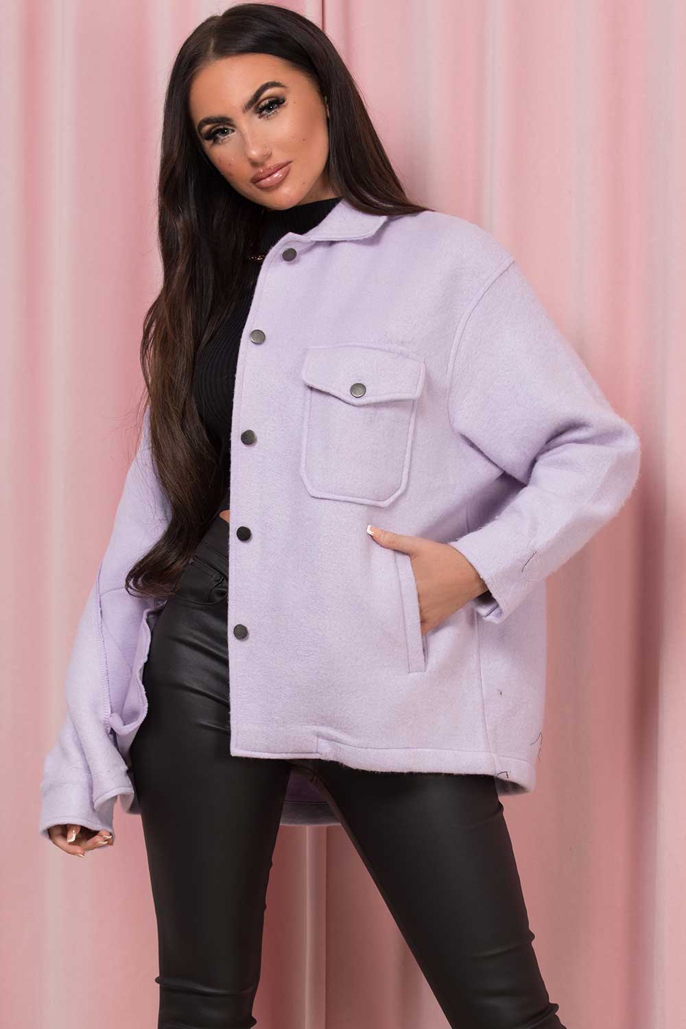 Lilac Shacket Soft Touch