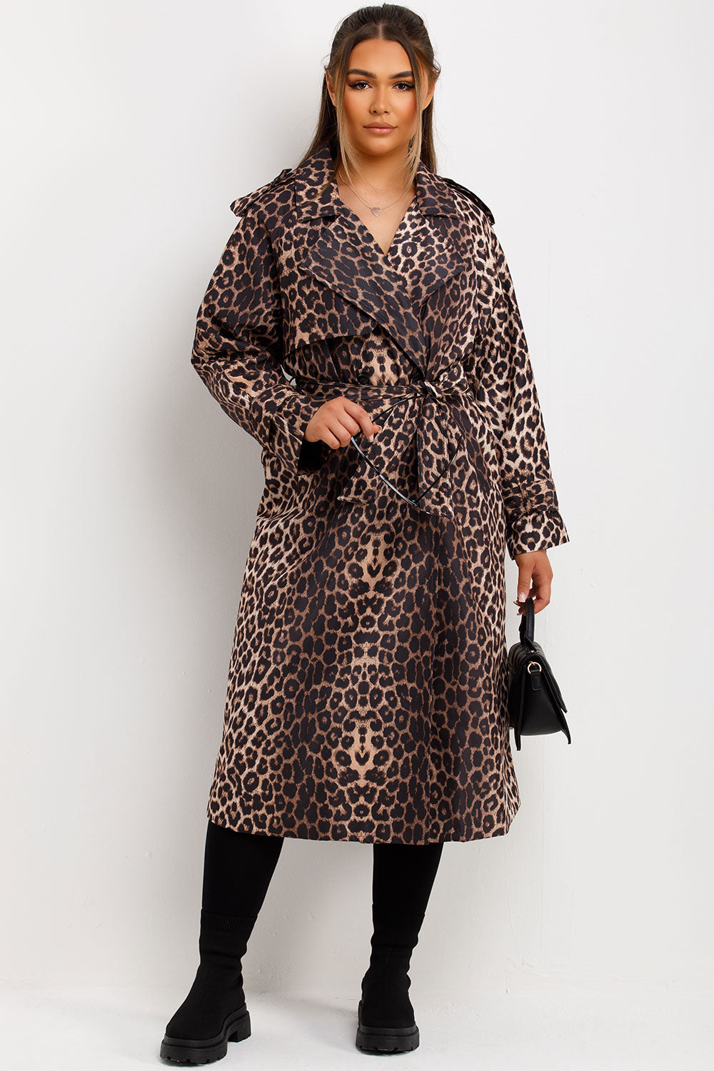 Leopard Print Coat Longline