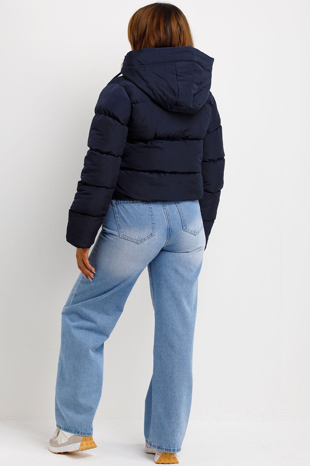 Navy Hooded Puffer Jacket