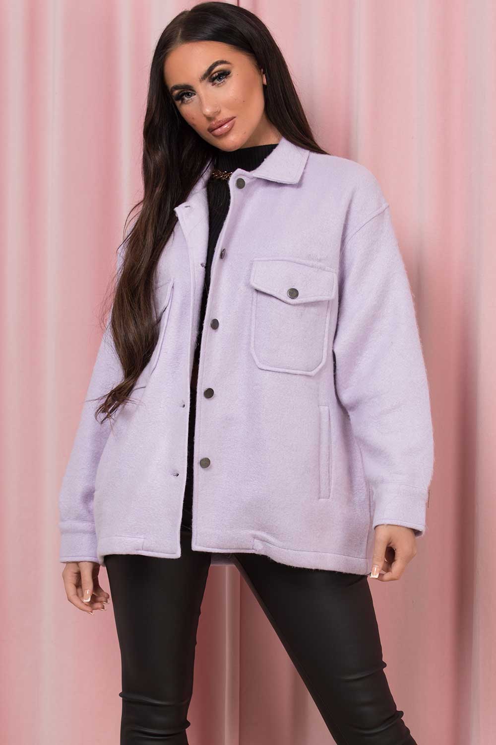 Lilac Shacket Soft Touch