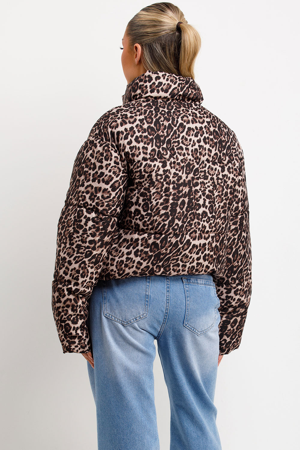 Animal Print Padded Puffer Jacket