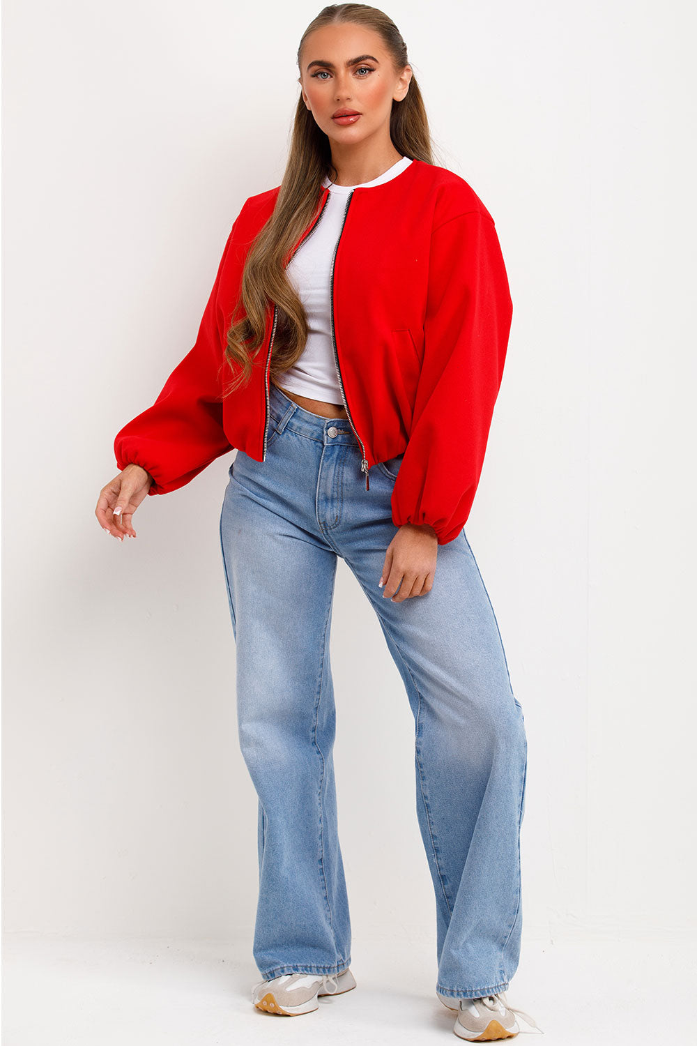 Soft Bomber Jacket Red