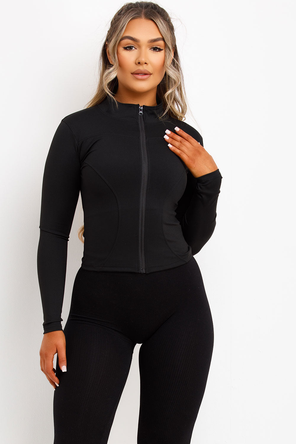 Sculpt Sports Gym Jacket Black