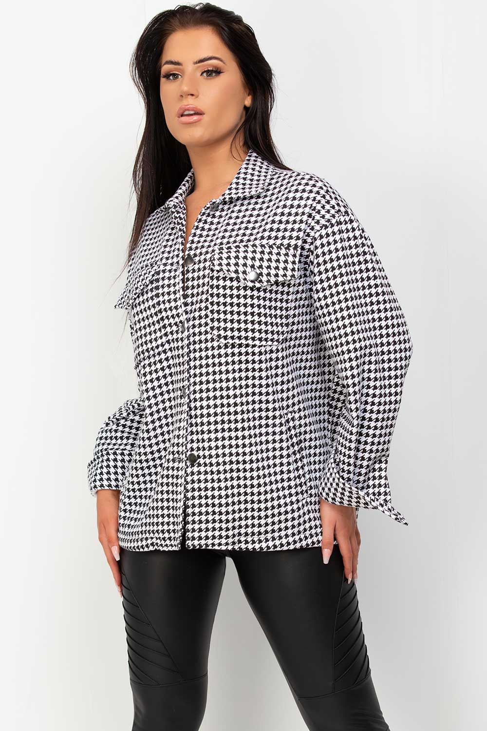 Dogtooth Shacket Black & White