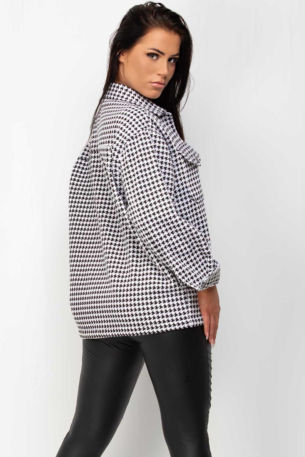 Dogtooth Shacket Black & White