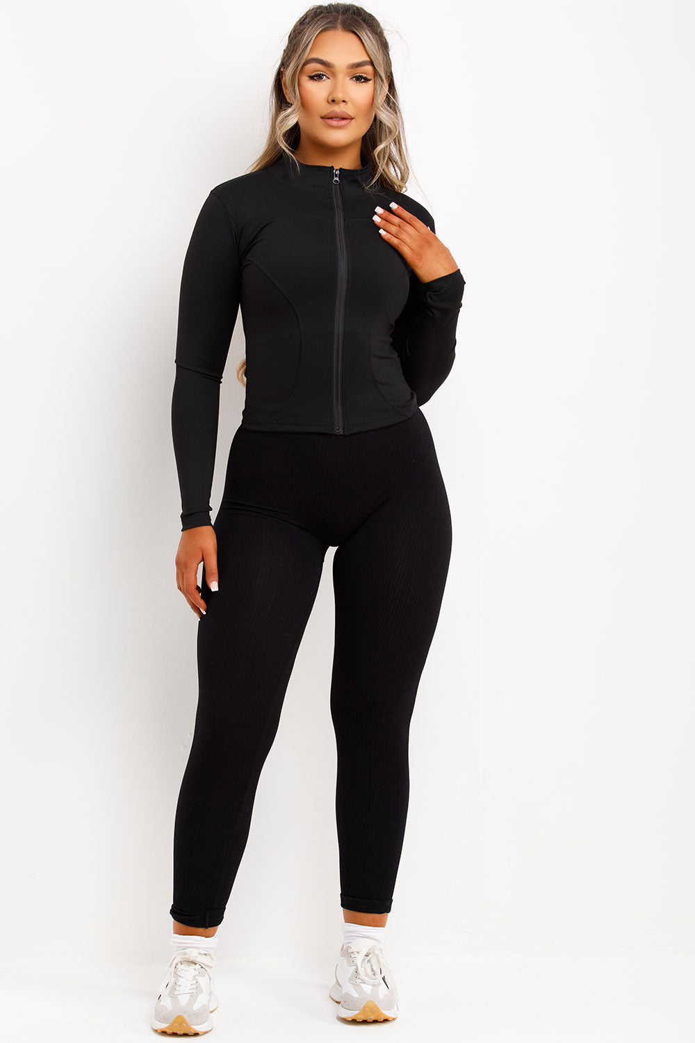 Sculpt Sports Gym Jacket Black