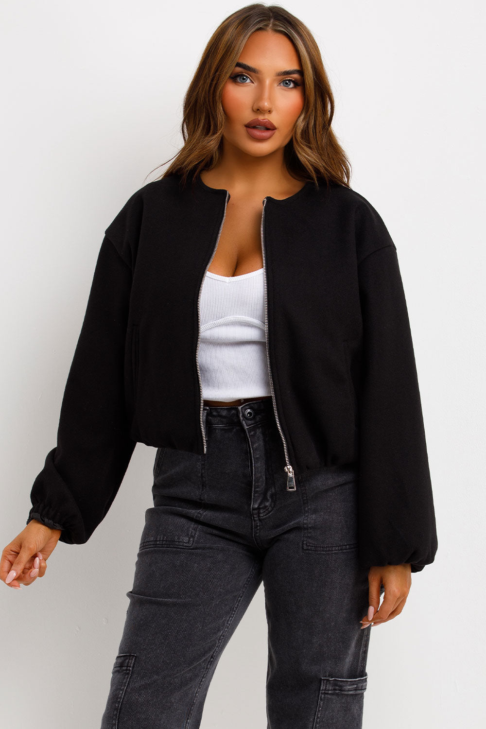 Soft Bomber Jacket Black