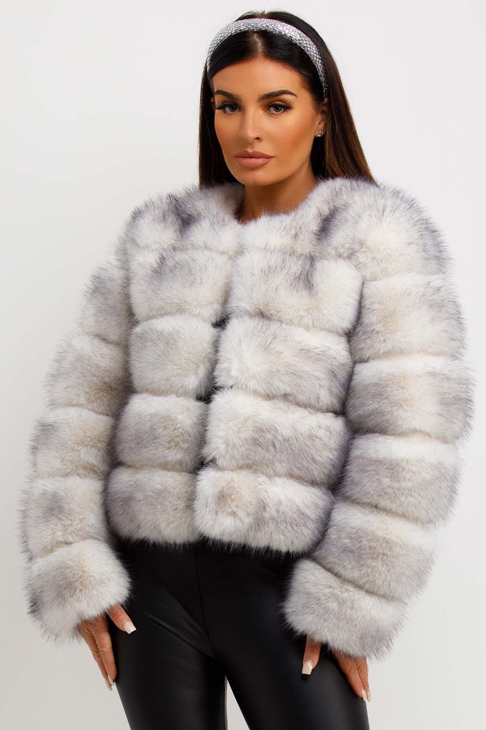 Faux Fur Bubble Coat Snow White