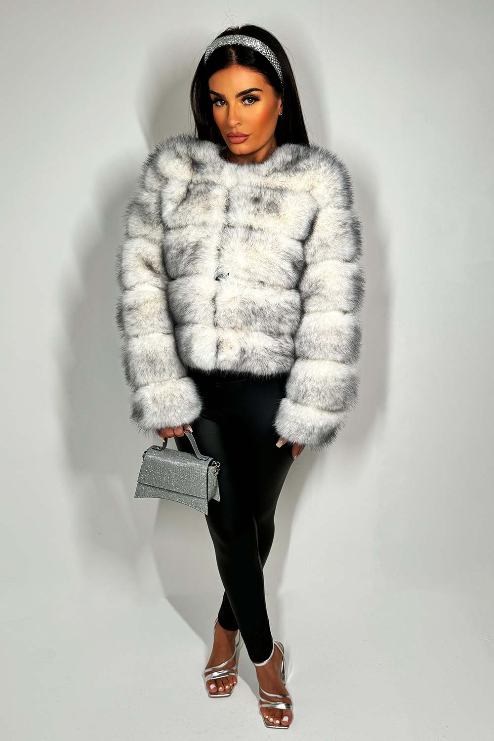 Faux Fur Bubble Coat Snow White