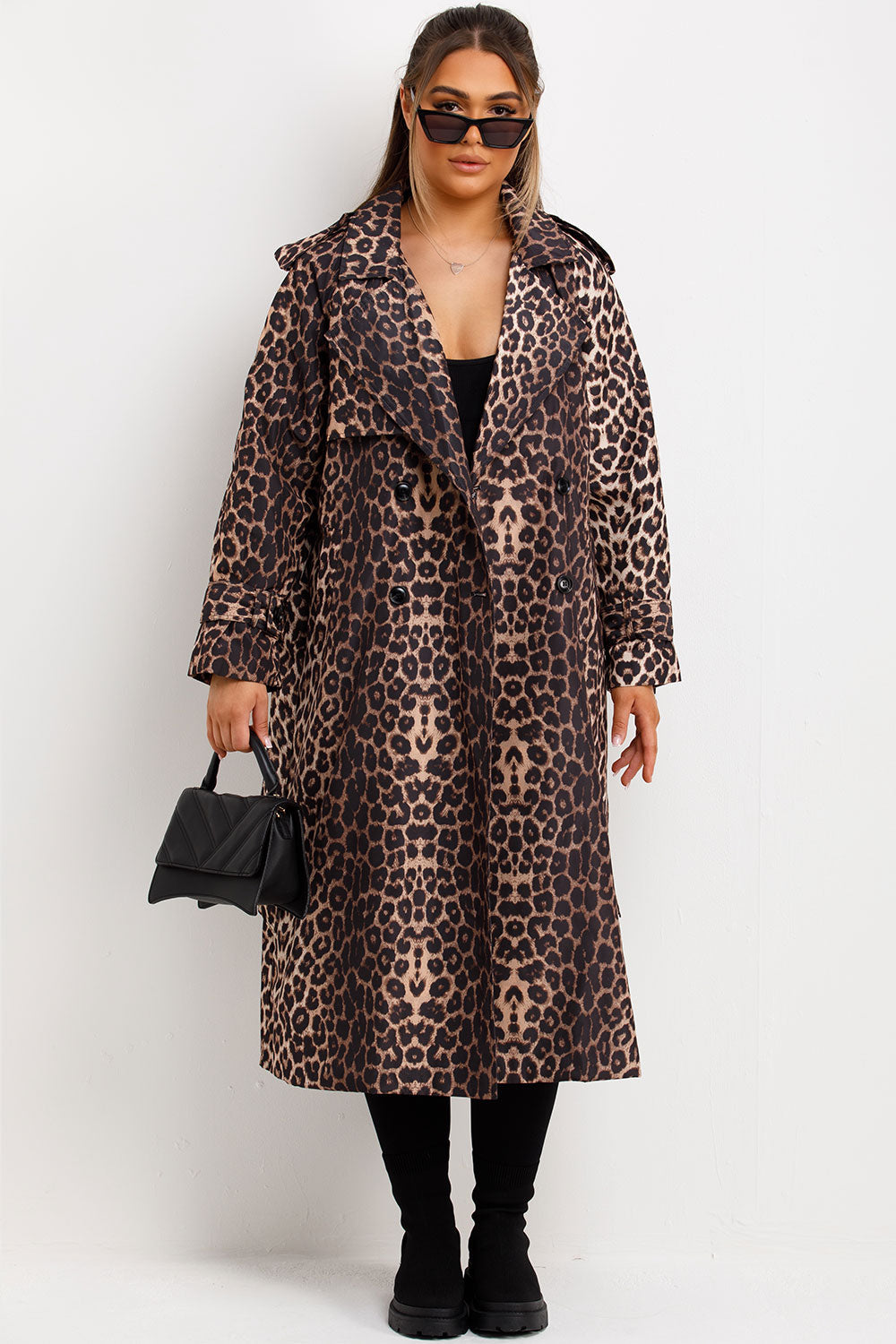 Leopard Print Coat Longline